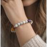 Bracelet Howlite Chakras 8mm Harmonie | Hélène Riu - Hélène Riu