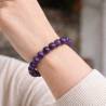 Bracelet Améthyste 8mm Perles | Hélène Riu - Hélène Riu