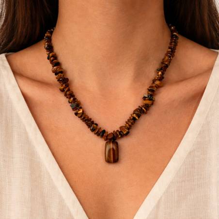 Collier Oeil von Tigre | Hélène Riu Perpignan