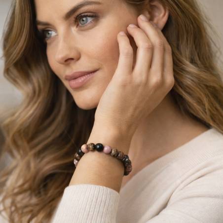 Bracelet Rhodonite - Lithothérapie | Hélène Riu