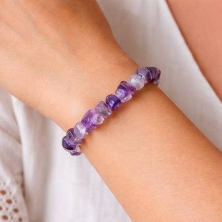 Bracelet Améthyste Baroque Elástico | Hélène Riu