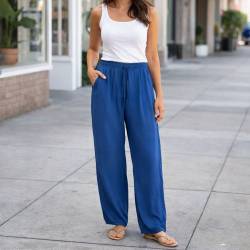 Pantalon Femme Elastisch Polyester Spandex