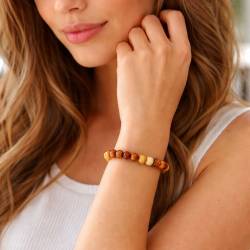 Bracelet Jaspe Mokaïte 8mm Australie | Hélène Riu