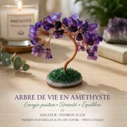 ARBRE DE VIE en pierre améthyste