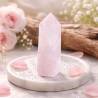 Obélisque Quartz Rosa 6cm - Pierre Amour Harmonie - Hélène Riu