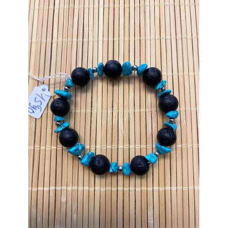 Bracelet Turquoise Cristal Roche 8mm | Hélène Riu