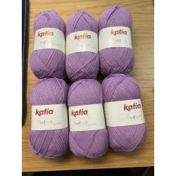 Lot de 6 Pelotes Acrylique Mauve