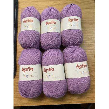 Lot de 6 Pelotes Acrylique Mauve