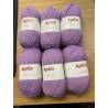 Lot de 6 Pelotes Acrylique Mauve - Hélène Riu