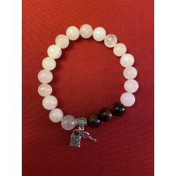Bracelet pierre oeil de tigre et quartz
