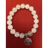 Bracelet élastique en pierre de lune 10 mm | Hélène Riu - Hélène Riu