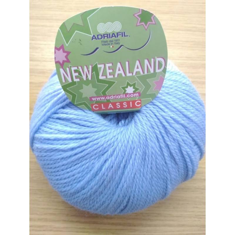 New Zealand Adriafil Bleu - Laine 75% Vierge Italienne