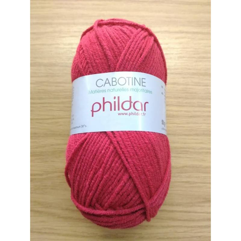 Cabotine Phildar Cerise - Coton Acrylique Éclatant