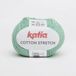 Katia Cotton Stretch grün | Garn elastisch 87% Baumwolle | Hélène Riu