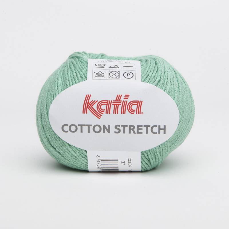 Katia Cotton Stretch Vert 87% Coton - Pelote Laine Élastique