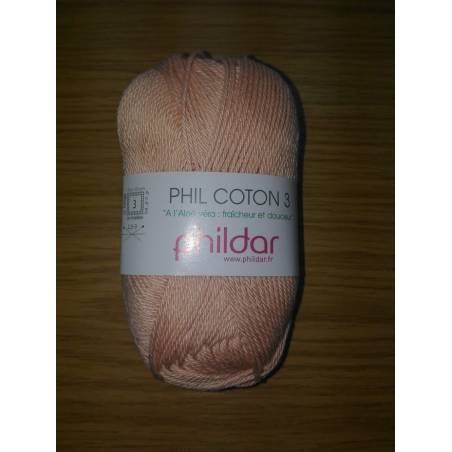 Coton 3 Phildar Poudre - 100% Aloé Vera Oeko-Tex