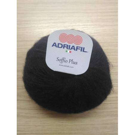 Soffio Plus Adriafil Noir - Mohair Acrylique Italien