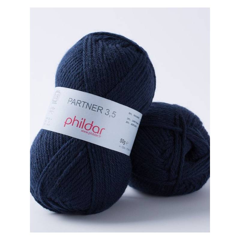 Partner 3.5 Phildar Marine - Laine Famille Résistante