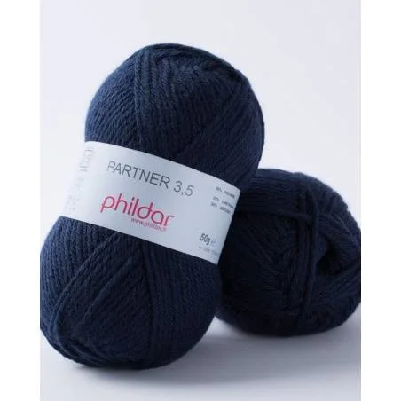 Partner 3.5 Phildar marine | Garn strapazierfähig | Hélène Riu